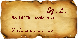 Szalók Lavínia névjegykártya
